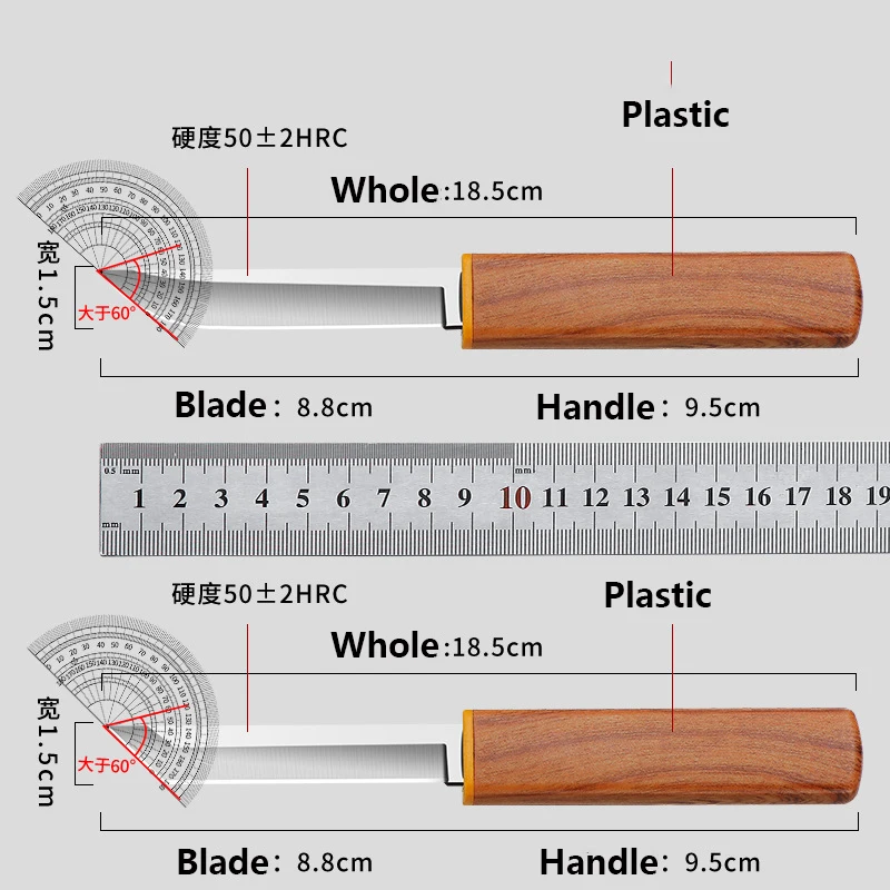 New 2-in-1 High-end Double Edge Knife-Multi-Functional Fruit Knife Steel Ultra Sharp Portable Small Knife for Fruit & Cooking — image 6