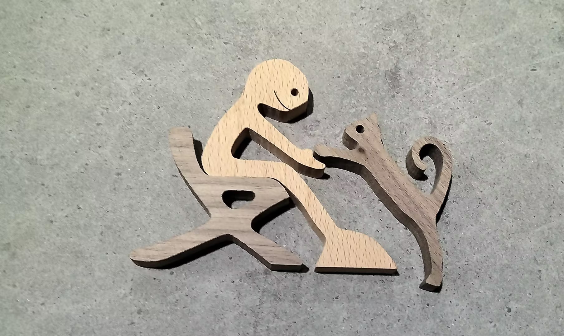 Escultura de Madera para Decoración de Hogar con Perro y Dueño - Regalo de Navidad para Amantes de los Animales — imagen 42