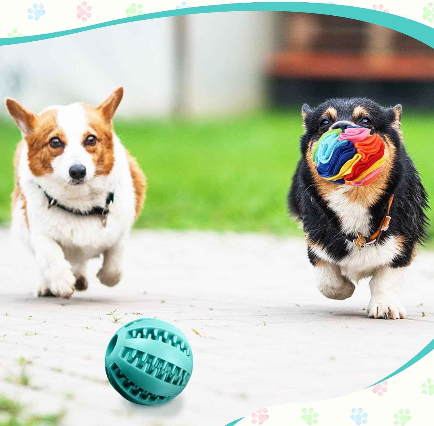 3-Piece Puppy Chew & Snuffle Toy Set With Treat Balls, Interactive Foraging Training Toys For Small And Medium Dogs — image 3