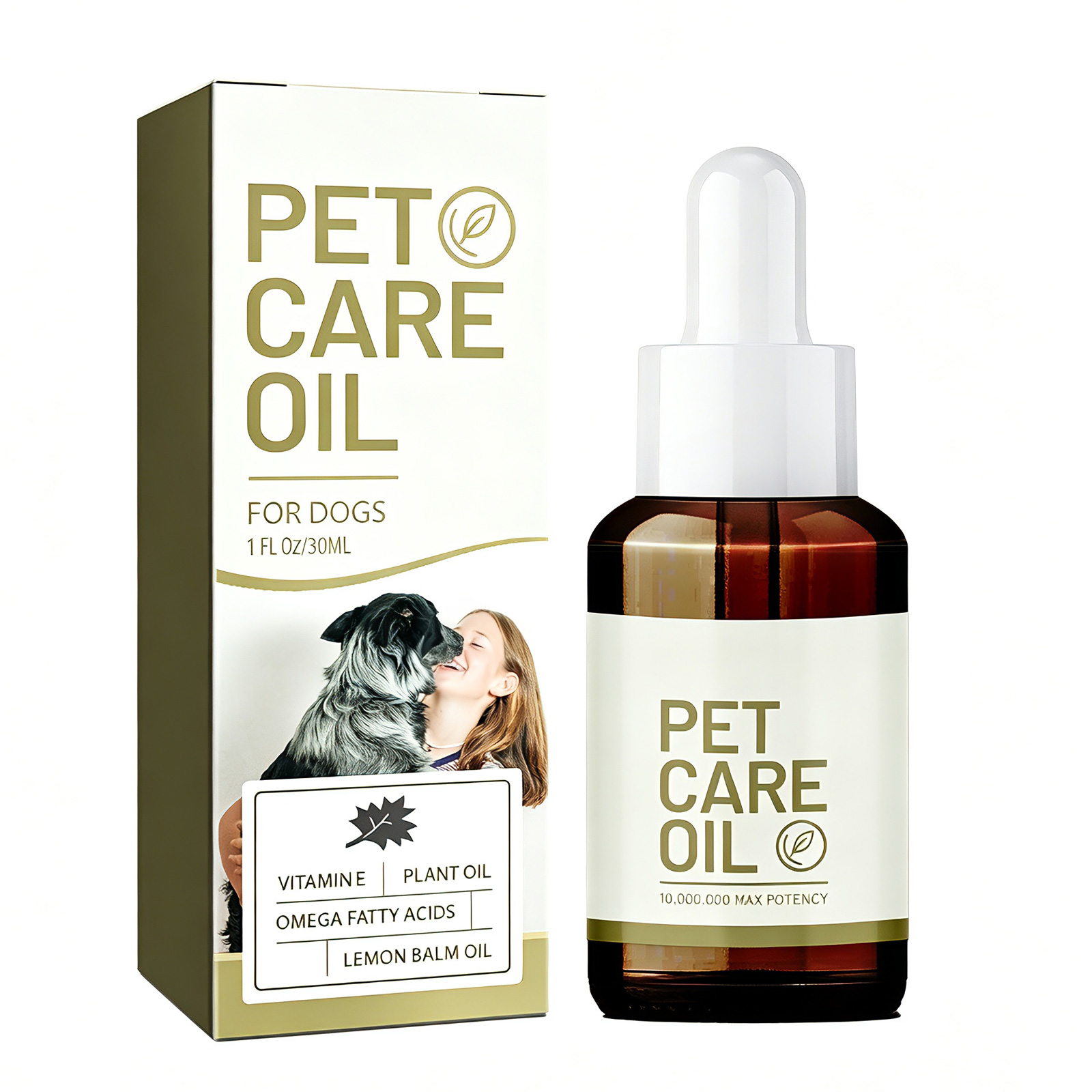 Aceite de Cuidado Canino con Menta de Limón y Ácidos Grasos Omega para Alivio Articular y Muscular en Perros — imagen 1