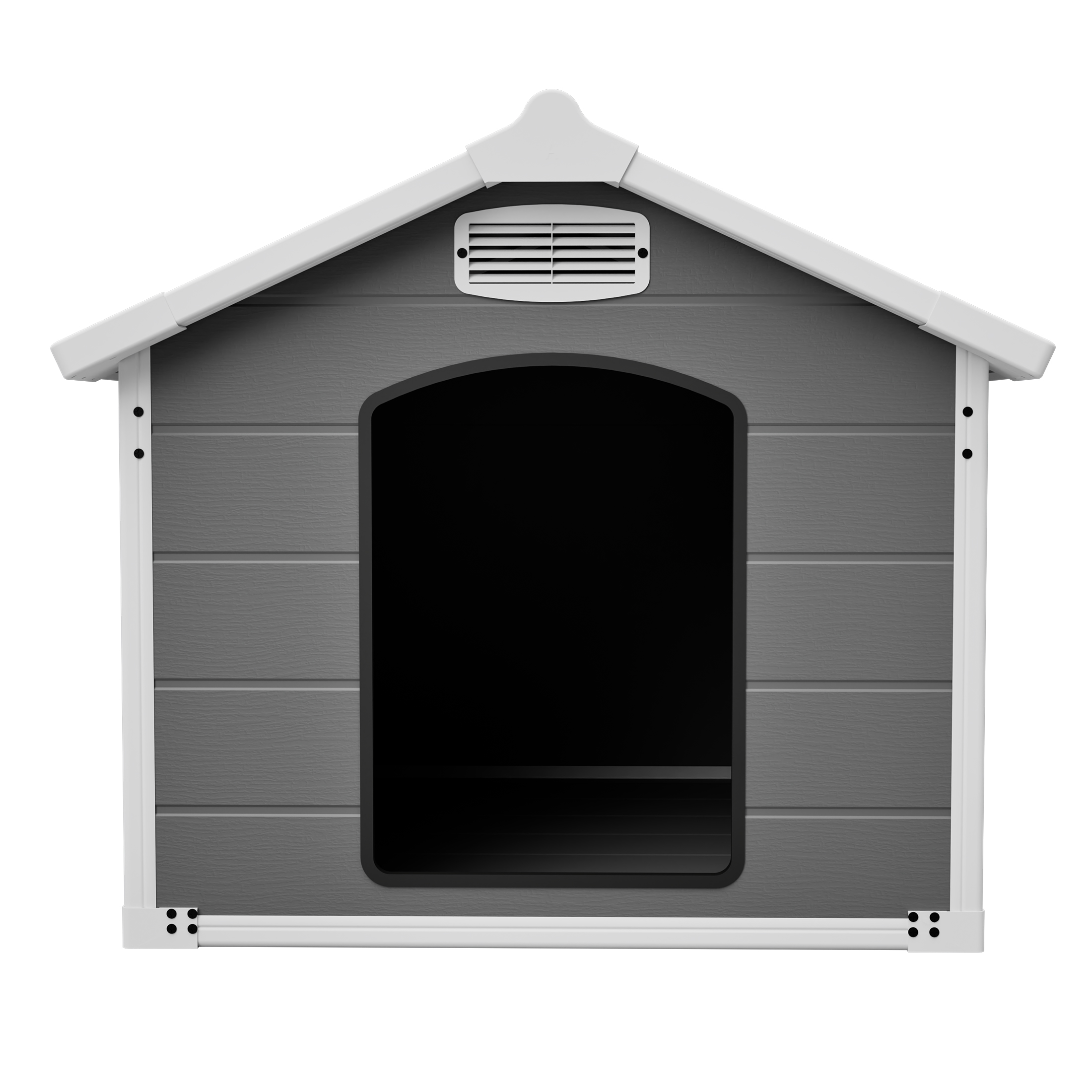 Caseta Grande para Perro de 50.5" para Razas Grandes, Casa para Mascotas de Uso Interior y Exterior de Alta Resistencia, Impermeable, Protección UV, Panel de PP de Doble Pared Resistente a Rasguños, Ventilación Frontal y Trasera – Fácil de Limpiar y Lavable — imagen 2