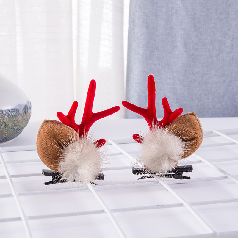 Deer Horn Headwear Hairpin Fairy Christmas Clip Hairpin Photo Taking Hairpin Cute Clip — image 12
