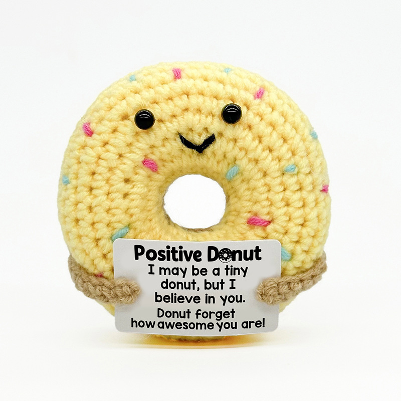 Handmade Knitted Doll Penguin Potato Turtle Dinosaur Donut Cartoon — image 12