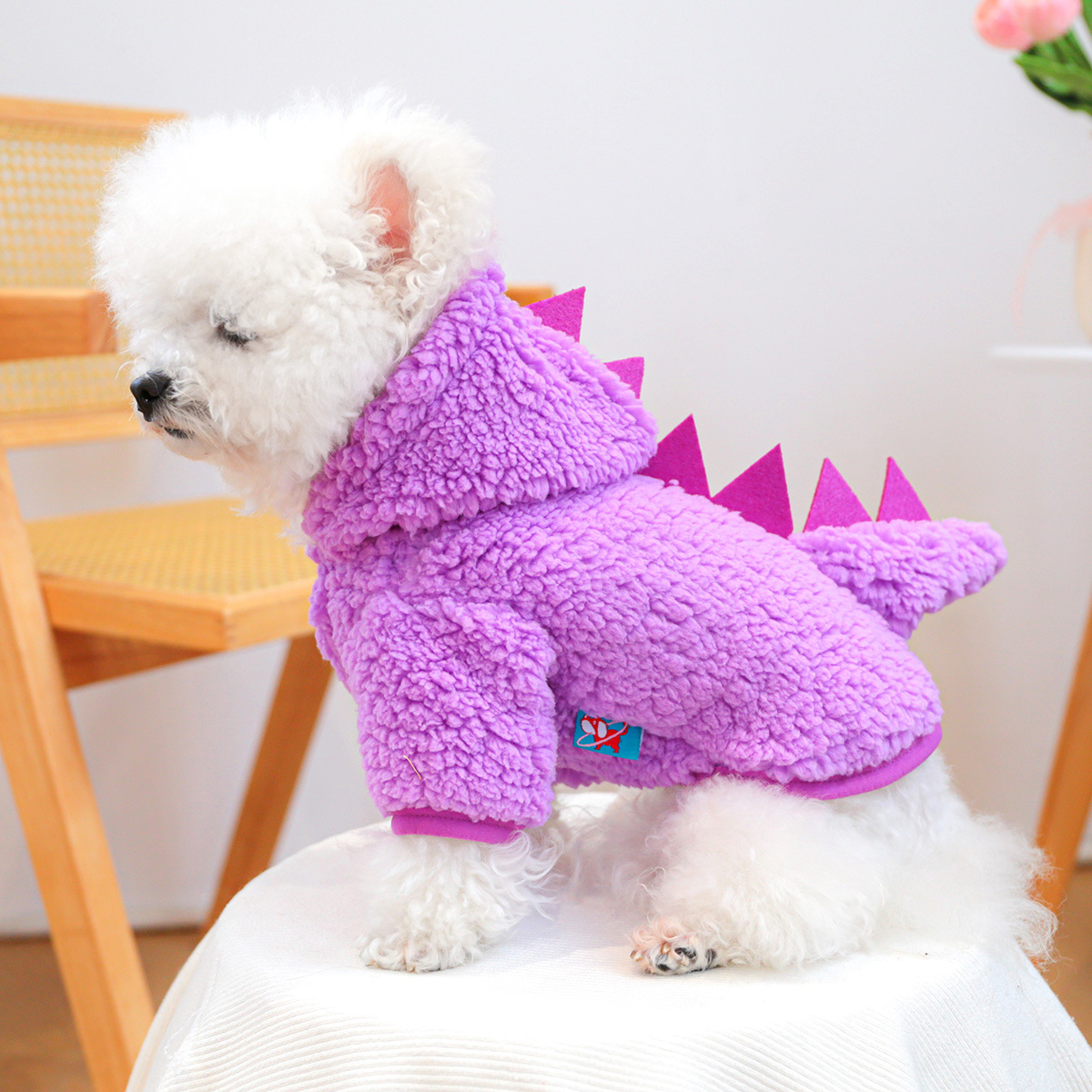 Pet Costume Halloween Dinosaur Transform Outfit Medium Small Size Festival Costume Dreamy Dinosaur Costume — image 3