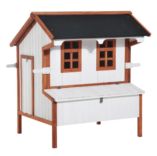 Portable Chicken House, Chicken Coop Wooden Chicken House, Rabbit Hutch Raised Poultry Cage — image 3
