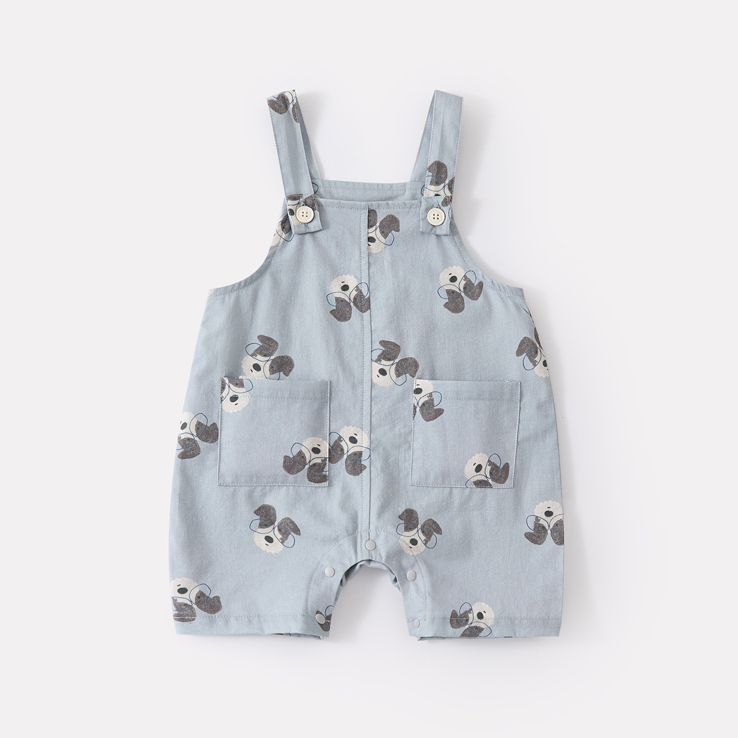 Casual Simple Short Sleeve Baby Boy Cartoon Dog Overalls Two-Piece Set — image 5