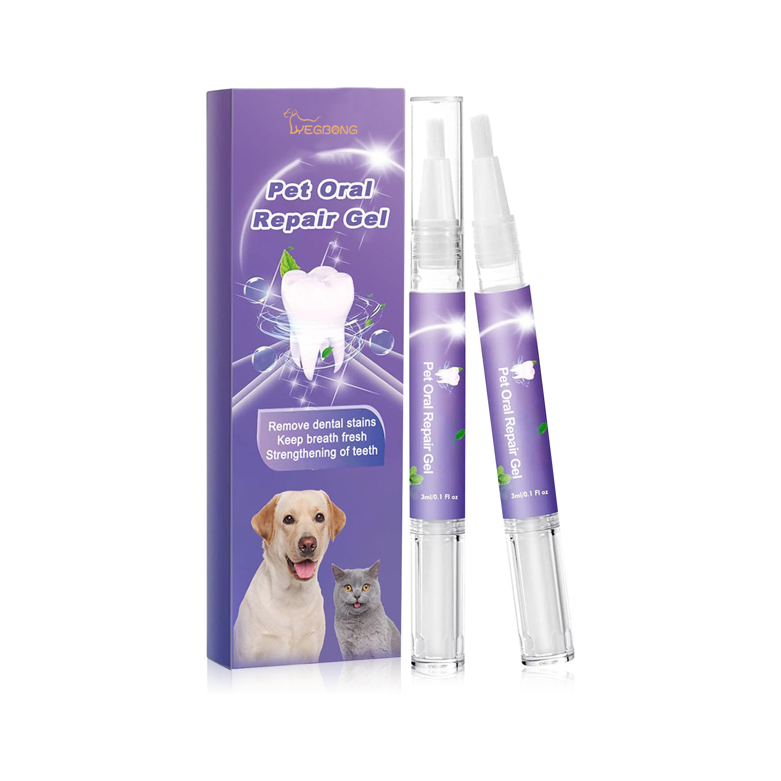 Pet Oral Repair Gel, Deep Cleaning Dog And Cat Tooth Stains Oral Cleaning Care — image 1