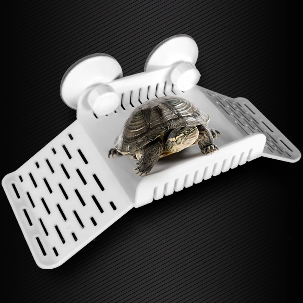 White Bridge-Shaped Balcony, Amphibian Climbing Platform, Turtle Breeding Box, Decorative Floating Platform