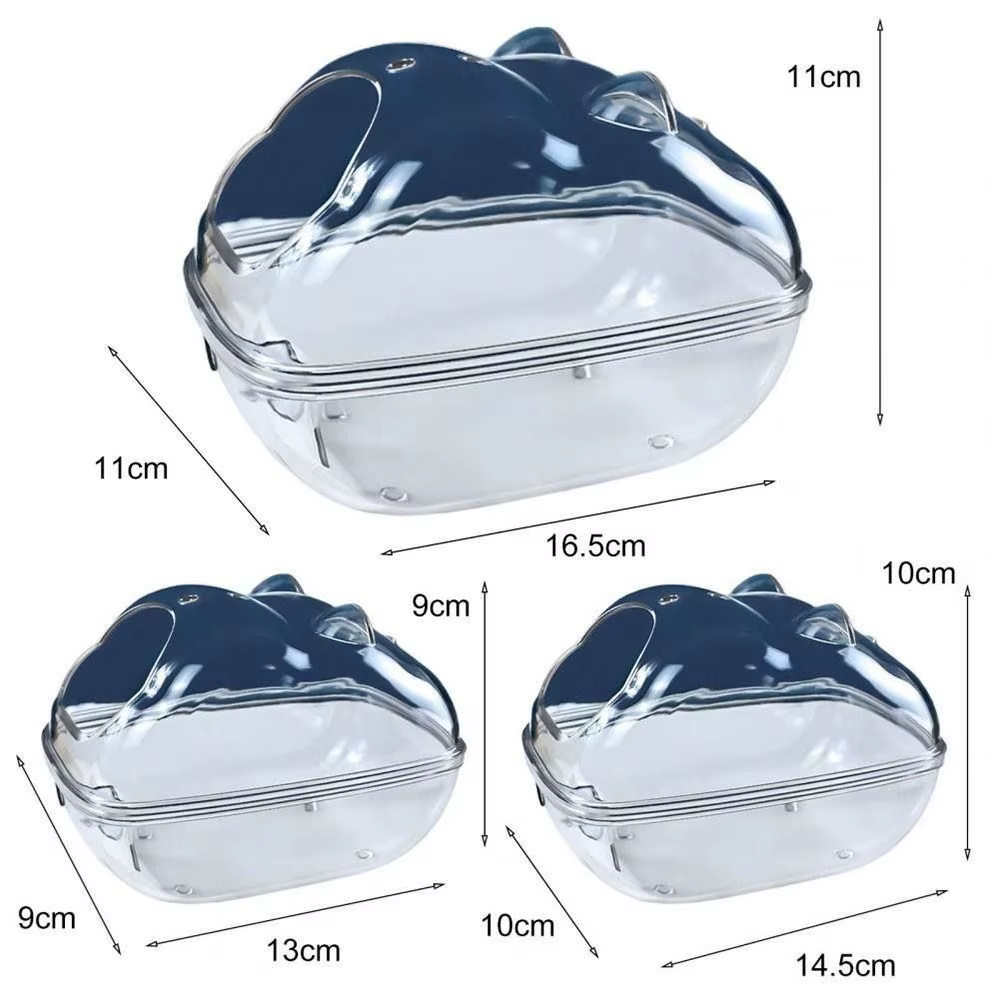 Baño de Acrílico para Hámster, Jaula Transparente para Baño de Hámster y Cobaya, Accesorios para Baño de Arena de Hámster — imagen 6