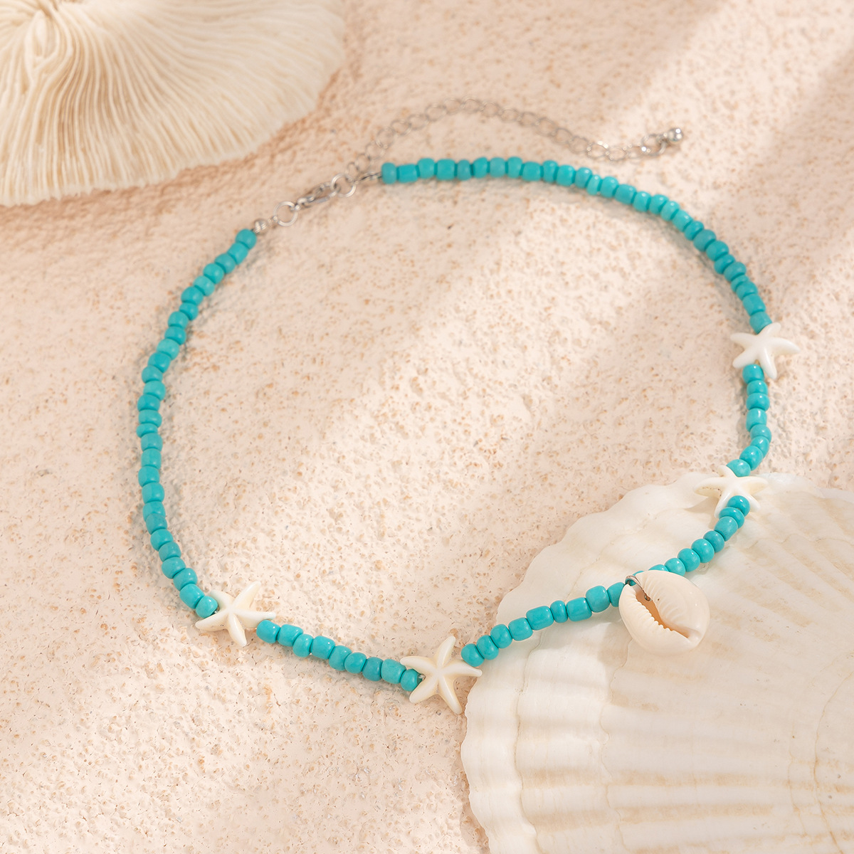Collar de mariposa de viento para cuello, collar de concha del océano, collar estrella de mar versátil — imagen 2
