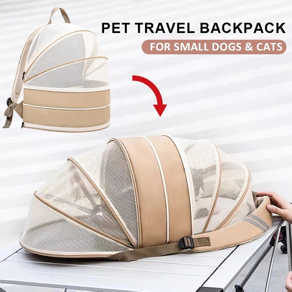 Cat Bag Expandable Out Portable School Bag Cat Cage Shoulder Backpack Pet Bag Summer Breathable Cat Out Backpack — image 2