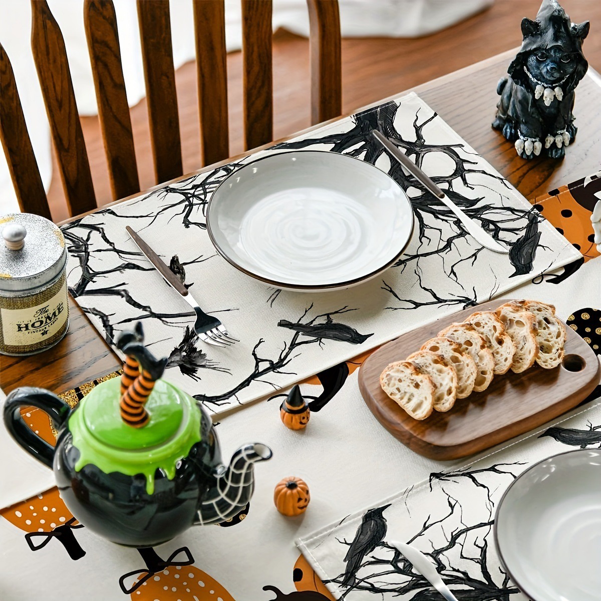 Manta de Comida para Halloween - Ambiente de Festival de Fantasmas — imagen 2