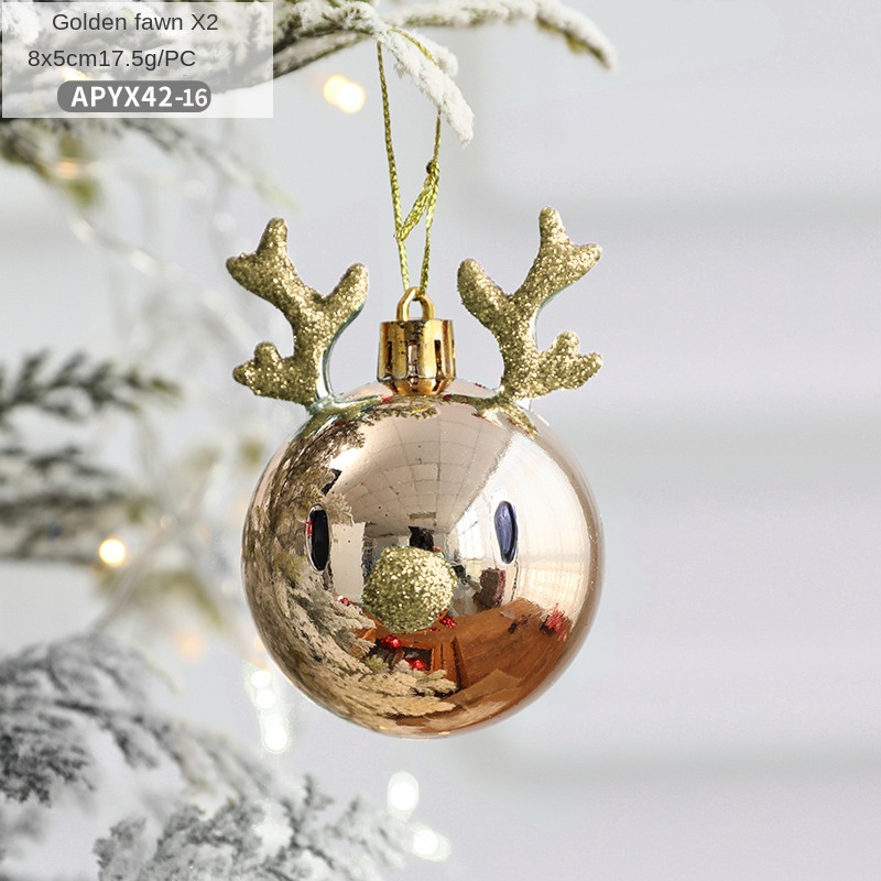 Christmas decorations, reindeer scene decorations, Christmas tree decorations, plastic ceiling ornaments, hanging balls — image 10