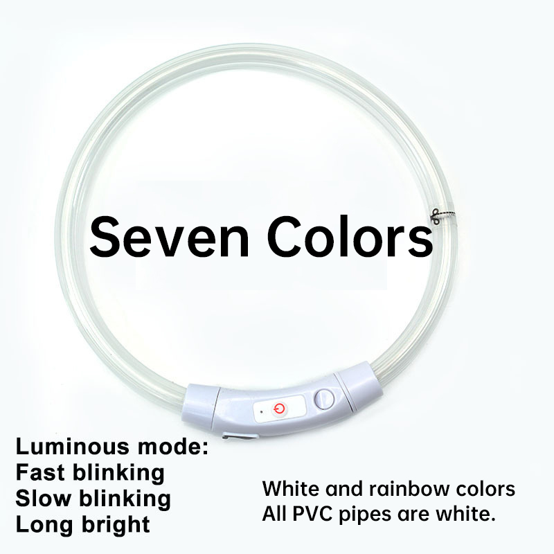 3-Mode LED Dog Collar - USB Rechargeable, Detachable & Glowing Pet Safety Necklace for Night — image 1