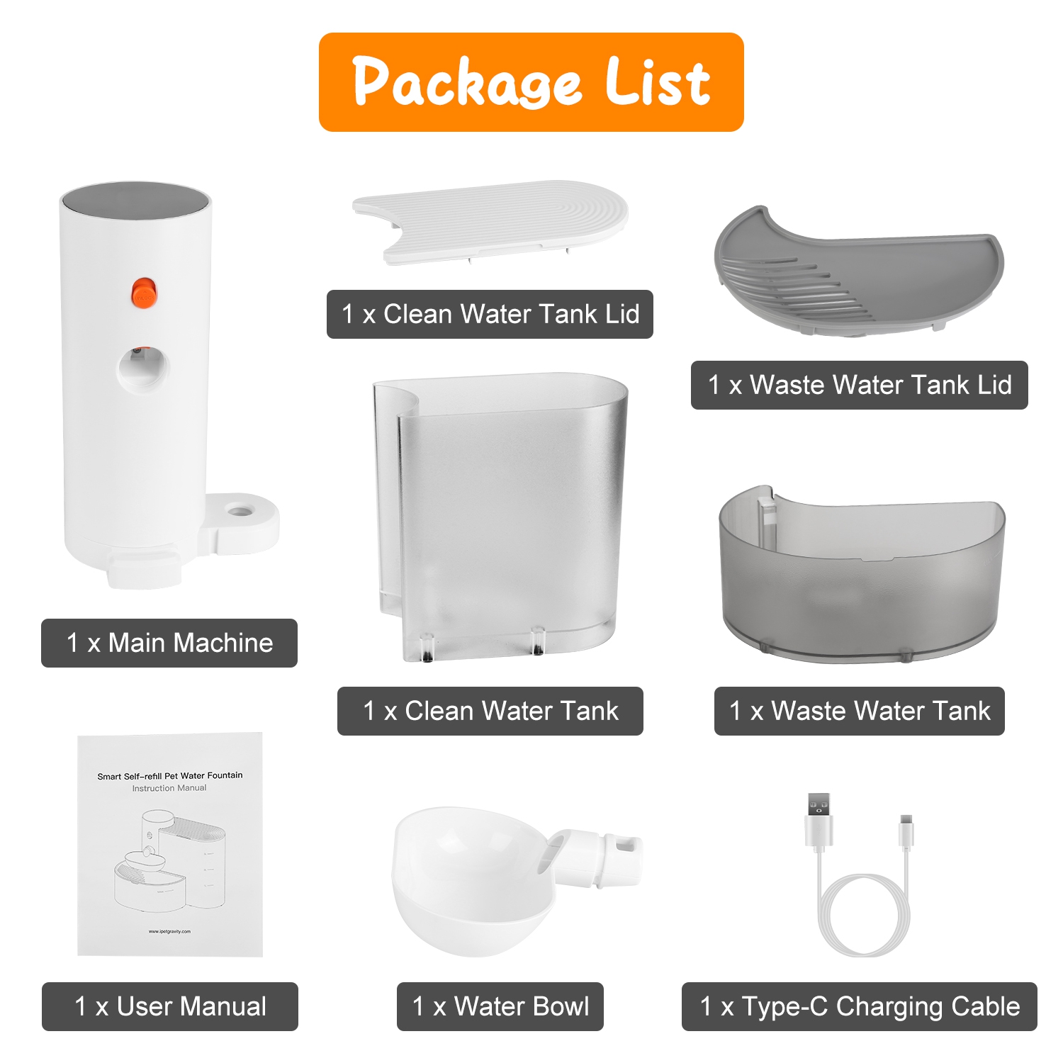 Fuente de Agua Inteligente para Mascotas Dispensador Automático de Agua para Gatos 3L Fuente de Agua para Perros Recargable e Inalámbrica con Autorrelleno, 3 Volúmenes Ajustables, 3 Intervalos de Tiempo y Control Táctil — imagen 8