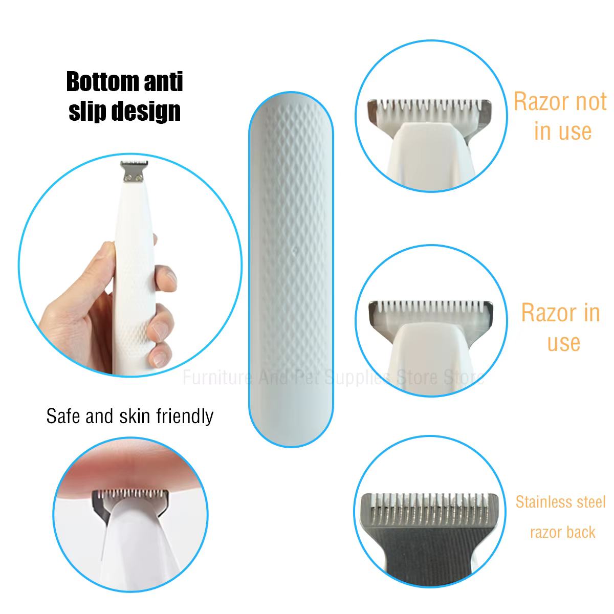 New Dog Paw Trimmer with LED Light Fully Waterproof Pet Hair Trimmer with LED Display Dog Clippers for Grooming 18mm Widen Blade — image 3
