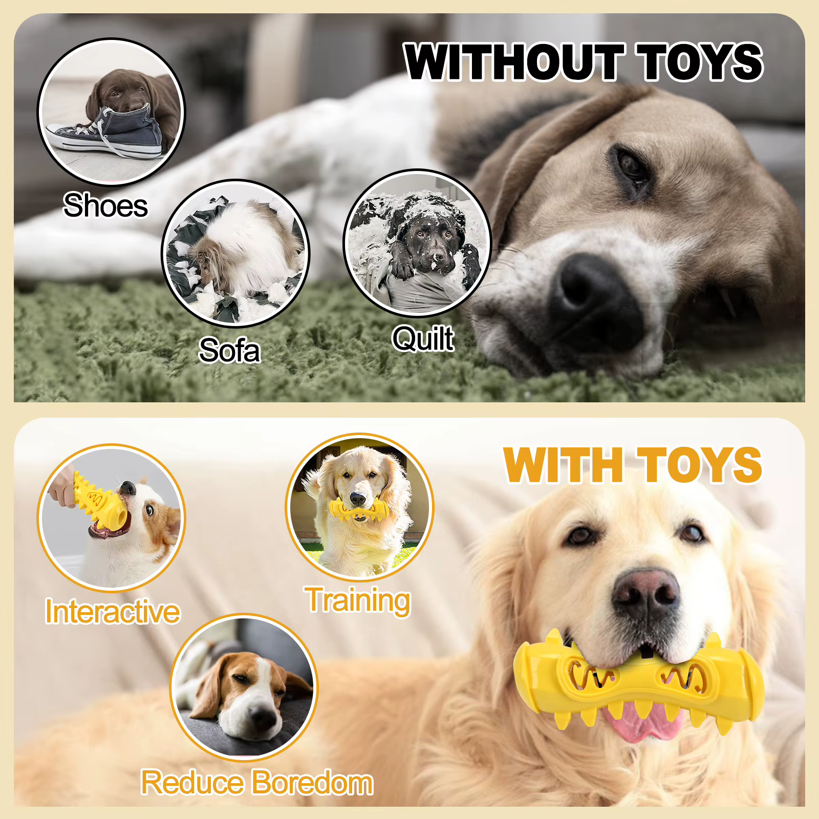 Bone shape Dog Chewing Toys Teeth Grinding Toys Food Leaker Teeth Cleaning Bite-resistance Interactive Training Pet Supplies — image 5