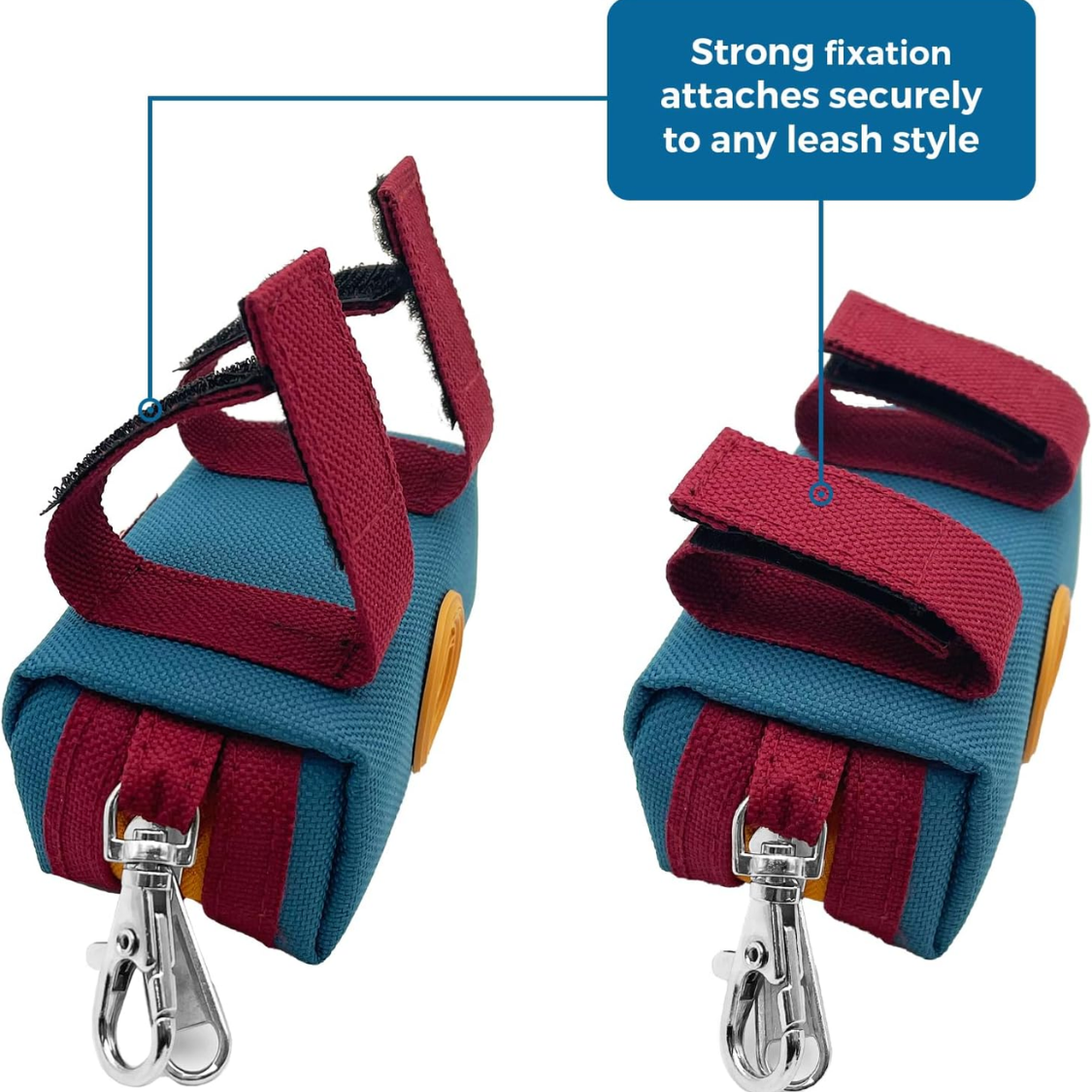 Portador de Bolsas para Excrementos Caninos con Cierre Zipper y Corchete Metálico, Pouch de Almacenamiento con Velcro y Cinturón para Caminatas Diarias — imagen 4