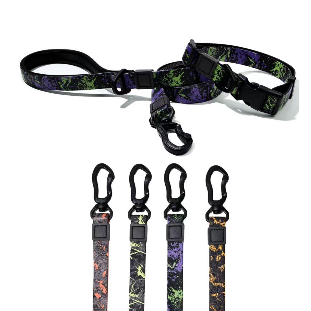 Set de Guía para Mascotas con Camuflaje UV y Textura Embossed - Estilo y Funcionalidad Perfectamente Combinados — imagen 2