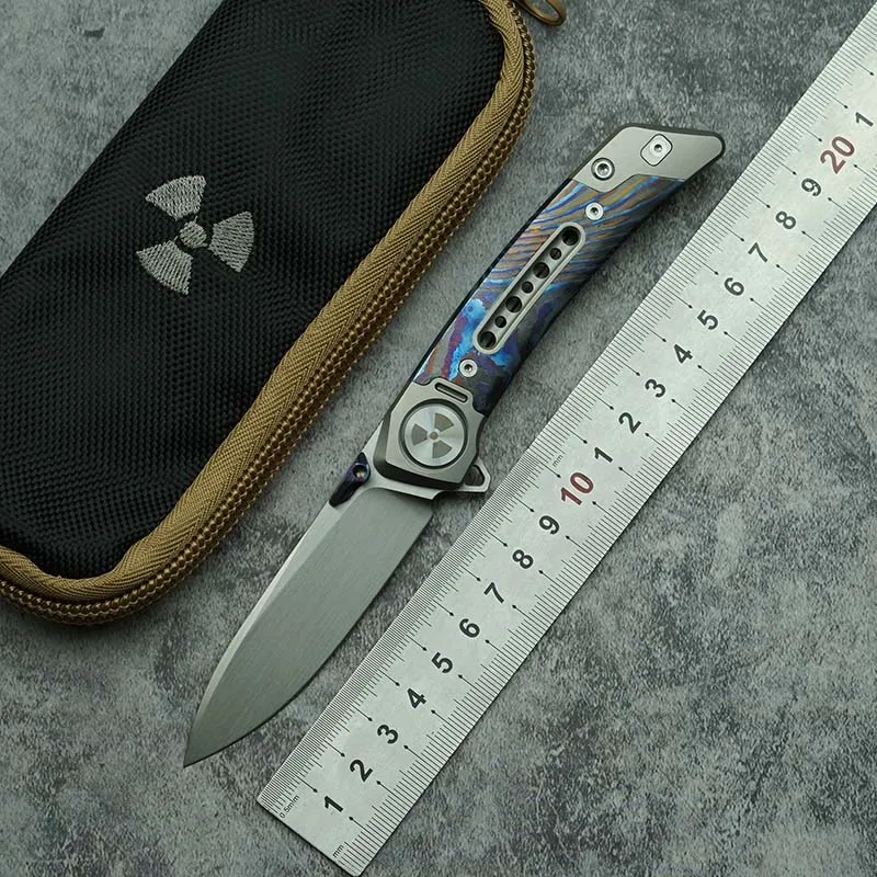 LEMIFSHE New Folding Knife Real M390 Steel Titanium/Carbon Fiber Handle Outdoor Camping Survival Pocket EDC Tools — image 1