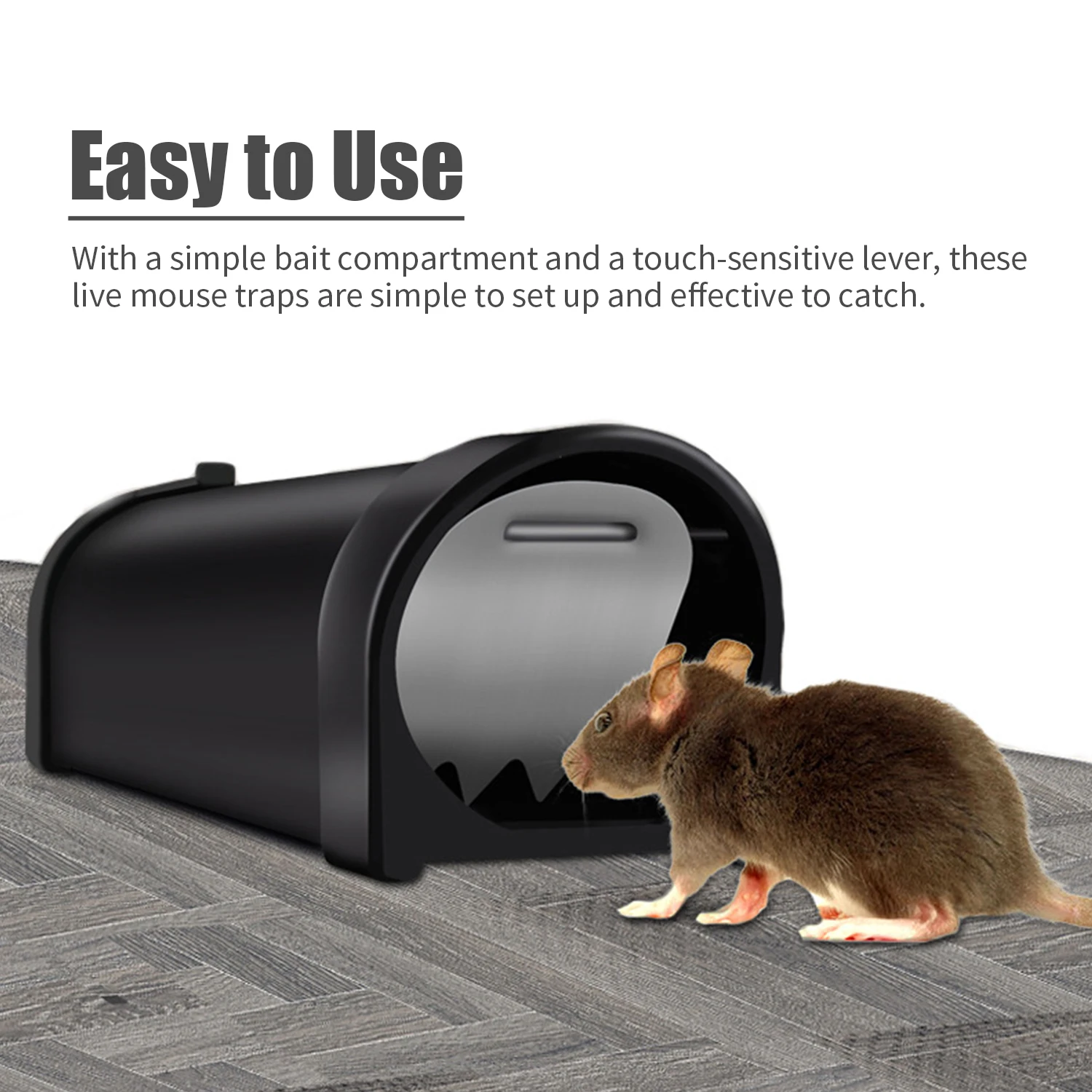 Rodent Zapper Rat Mice Mouse Trap Humane Mouse Trap Catch and Release Mouse Traps Mousetrap Catcher Capture Cage Indoor Outdoor — image 3