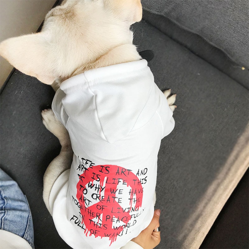 Cotton Peace French Bulldog Hoodies Pet Dog Clothes for Small Dogs Pets Clothing — image 4