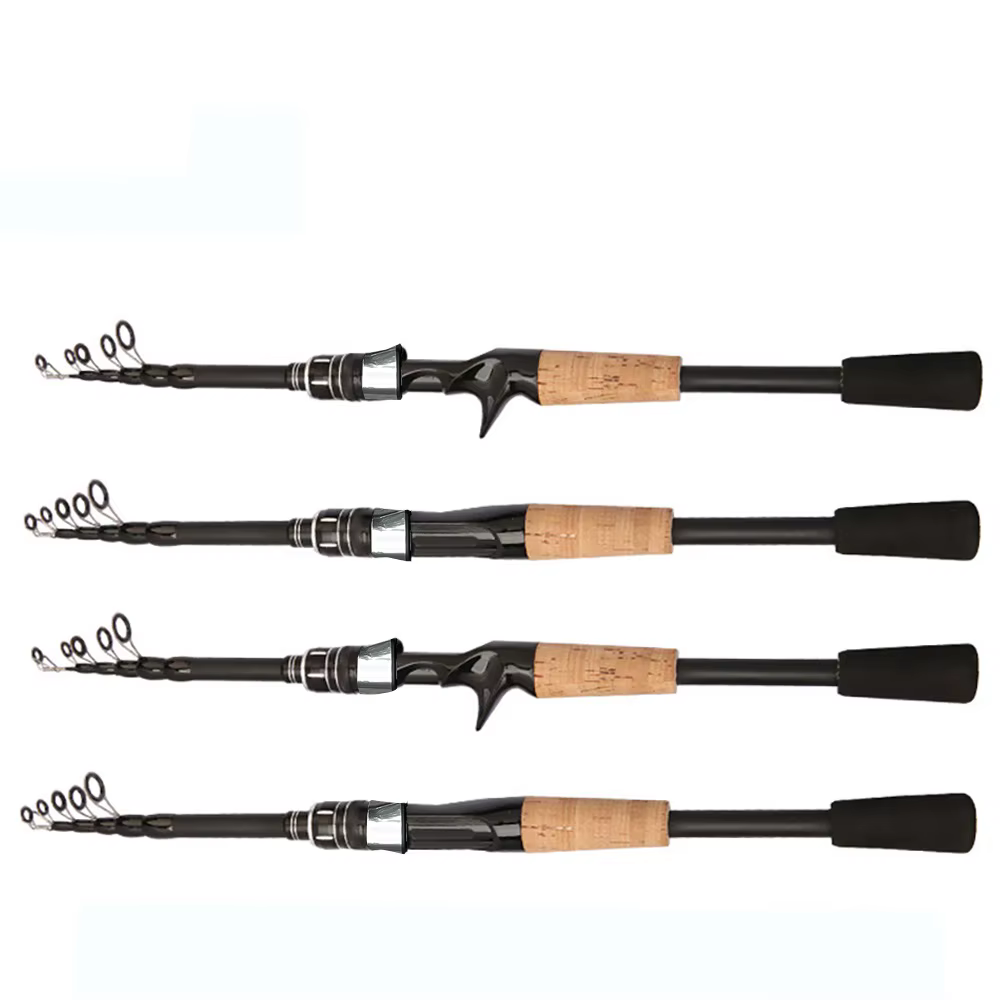 Baitcasting Lure Fishing Rod Spinning Telescopic 8g-25g Wooden Handle Carbon Casting Fishing Tackle Professional Light-weight — image 2