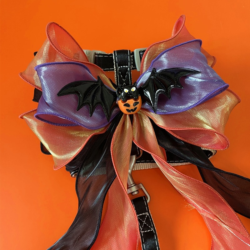 Halloween Cat Dog Ribbon Leash Adjustable Figure-eight Chest Harness Costume Photography Props — image 6