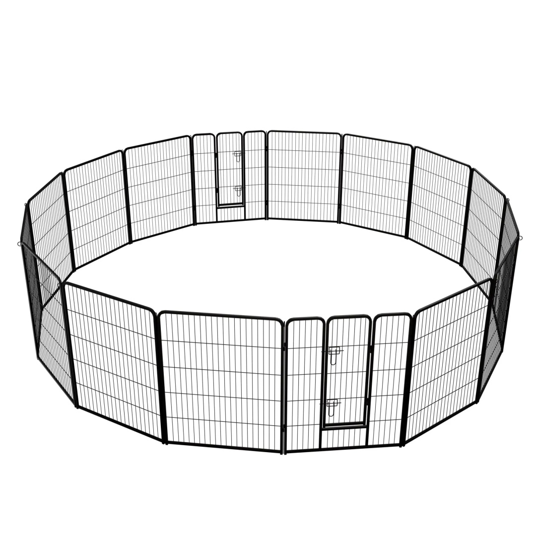 Cubo de Juego para Perros, 40 Pulgadas - 16 Paneles, Corral para Perros Grande/Medio/Pequeño con Puertas Reversibles para Caravana, Camping y Jardín — imagen 14