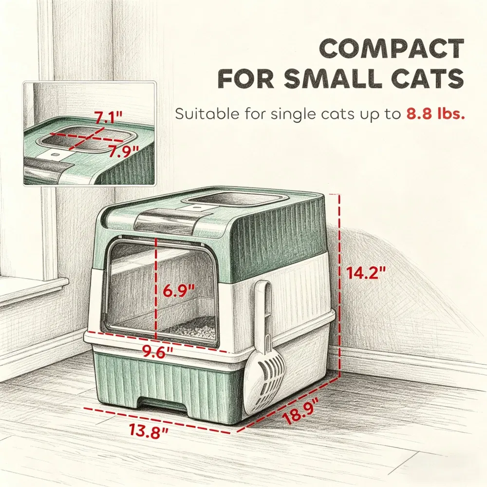 Cat Litter Box 18.9 Inches — image 3