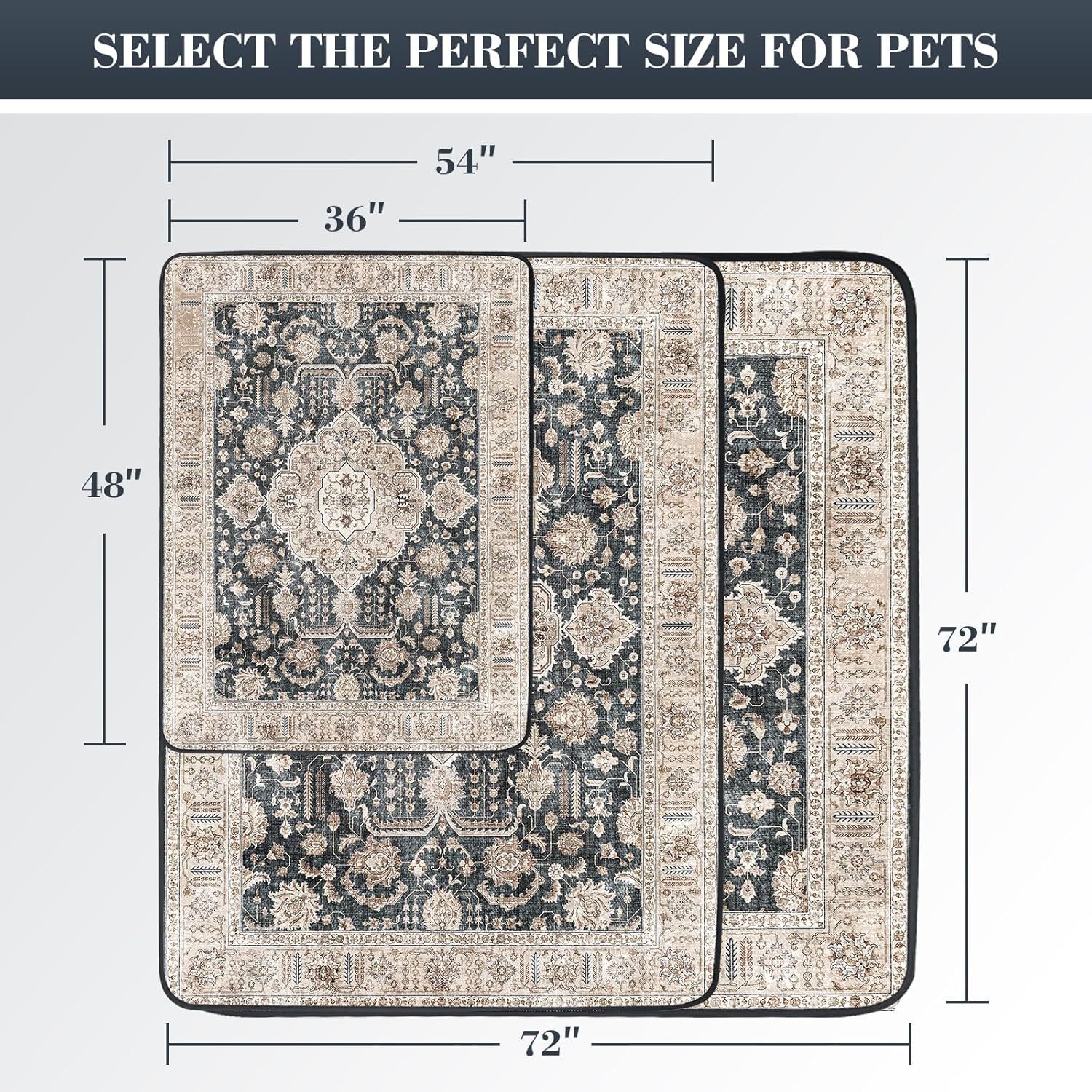 Scandinavian Minimalist Carpet Pet Mat, Stain-Resistant and Easy to Clean Sofa Coffee Table Mat, Urine-Proof Cat and Dog Pad — image 6