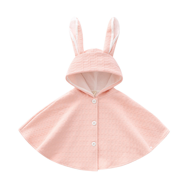 Children's Cloak with Bunny Ears, Cute Baby Poncho, Adorable Girls' Shawl, Toddler Outerwear Coat — image 8