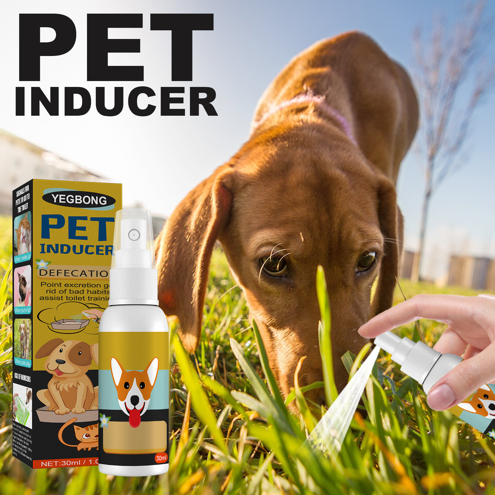 Pet Defecation Locator Spray, Pet Poop Location Pet Cats And Dogs Locate Defecation Inducers — image 4