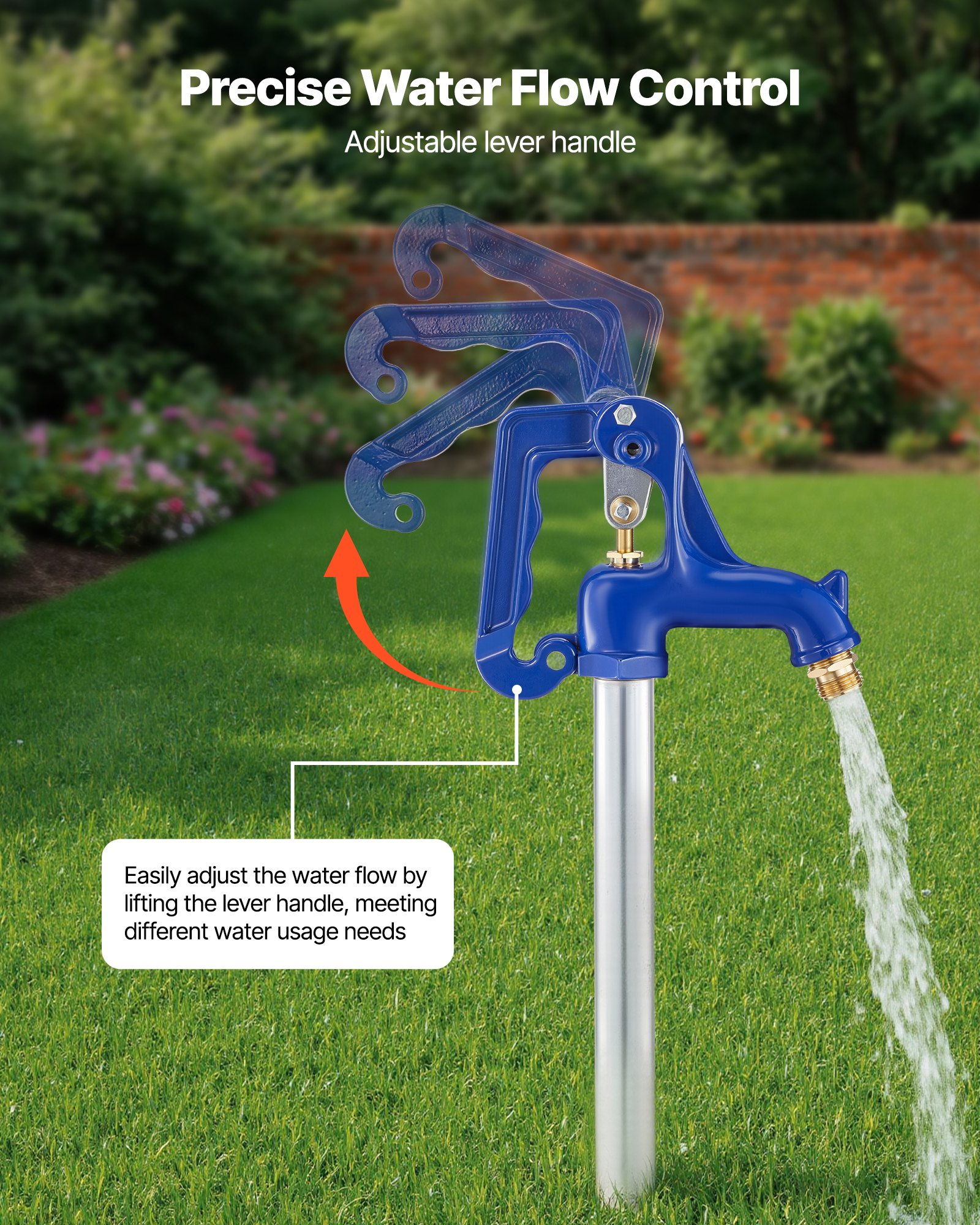 Frost Proof Yard Hydrant, 6.22FT Freeze-Proof Outdoor Faucet With 48" Bury Depth, 3/4" NPT Pipe Connection & 3/4" NH Hose Coupling, No Lead Freezeless Hydrant For Yard Garden Farm Irrigation — imagen 5