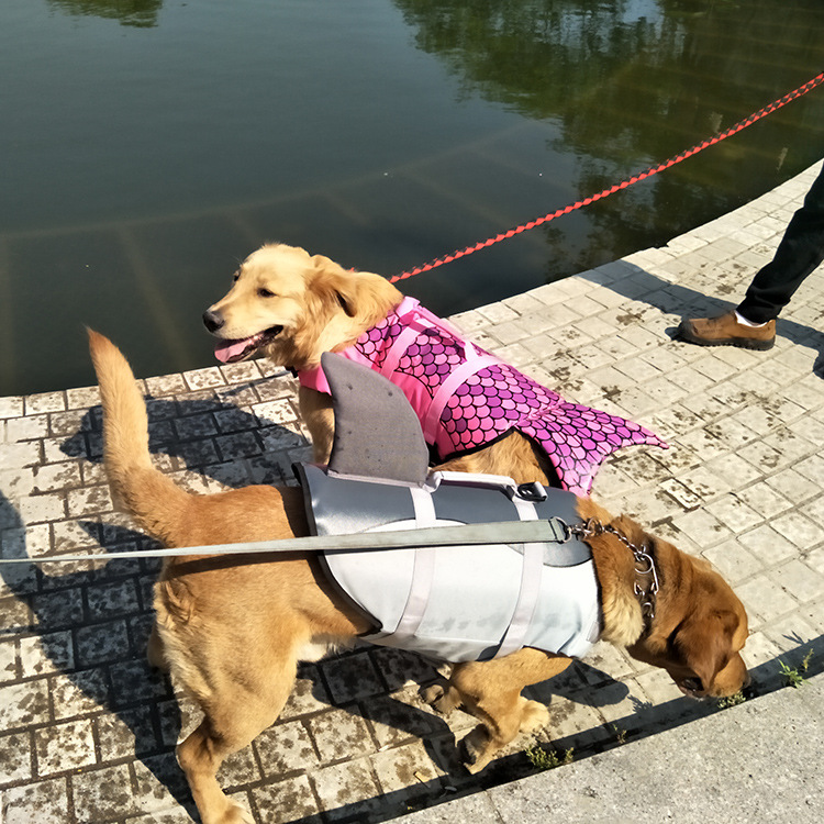 Pet Lifejacket Shark Mermaid Swimsuit Dog Swimsuit Safety Suit Dog — image 1