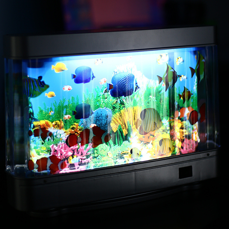 Ornamental fish simulation lamp, aquarium lamp, LED sea view lamp, desktop home night decoration small table lamp, small fish lamp — image 2