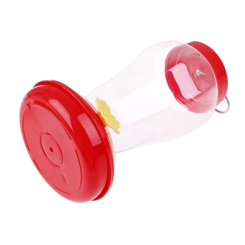 480ML Plastic Bird Water Feeder Bottle Hanging Hummingbird Feeder Garden Outdoor Plastic Flower Iron Hook Pet Bird Supplies — image 5
