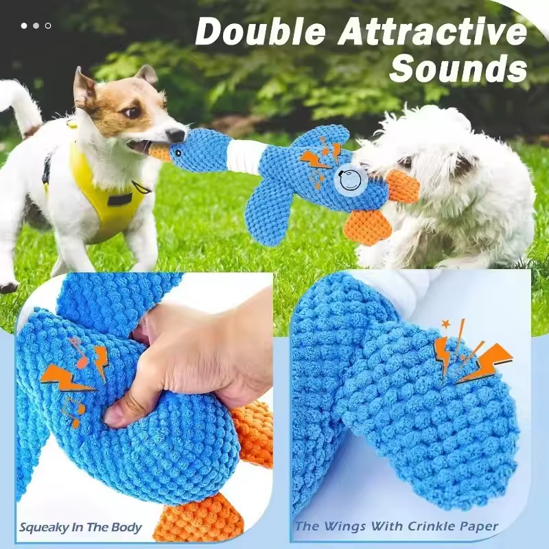 Indestructible Pet Toys for Aggressive Chewers Cats Dogs, Chew Squeak Toy Cats Dogs Interactive Plush Doll Pet Products — image 3