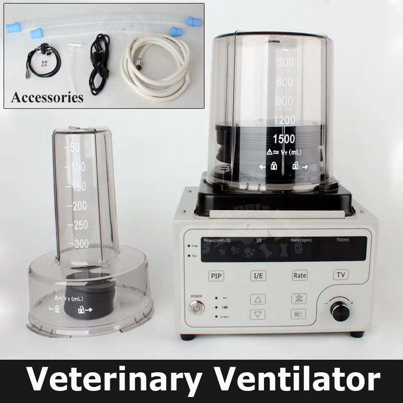 Veterinary Anesthesia Ventilator Machine High Flow Oxygen Therapy Equipment Vet Fan for Animal Hospital Clinic