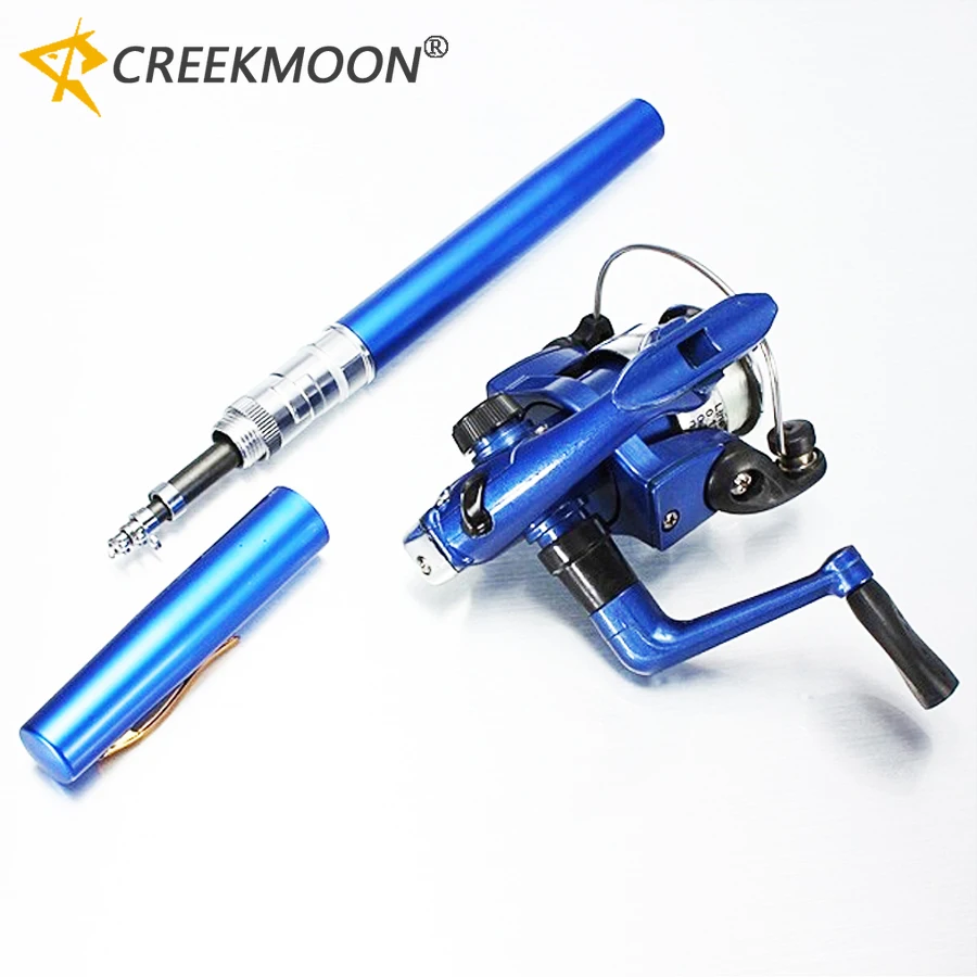 Pen Fishing Rod and Reel Combos Spinning Wheel Travel Rod Set 1M Mini Pocket Ice Rod with Reel for Fly Fish Sea Saltwater — image 1