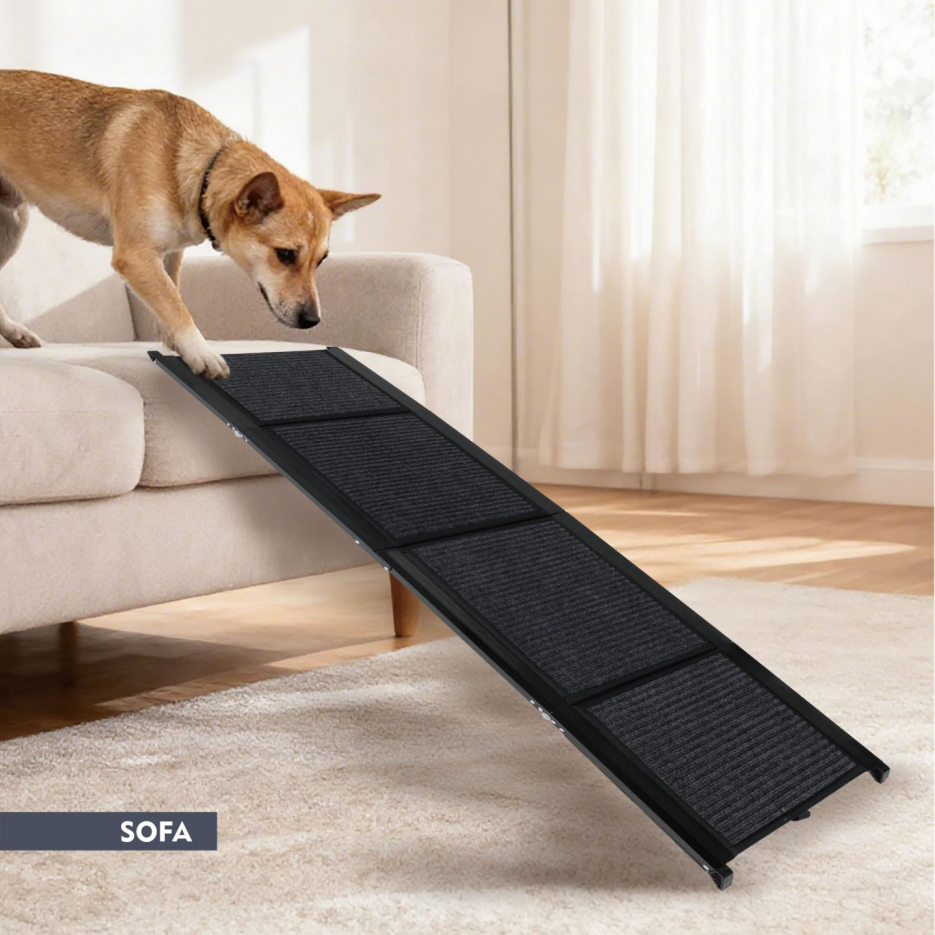 Dog Ramp For Car 71inch Long & 19.3inch Wide Portable Dog Ramps For Large Dogs With Non-Slip Rug Surface Dog Car Ramp For SUV Car & Truck, Folding Dog Ramp Up To 250LBS — imagen 7