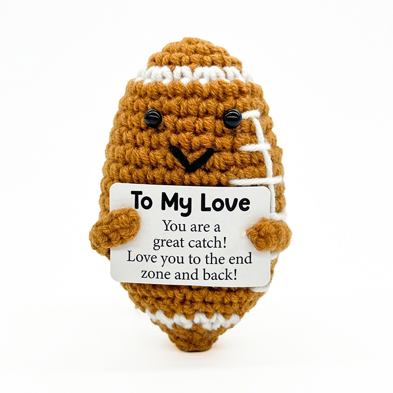 Handmade Knitted Doll Penguin Potato Turtle Dinosaur Donut Cartoon — image 9