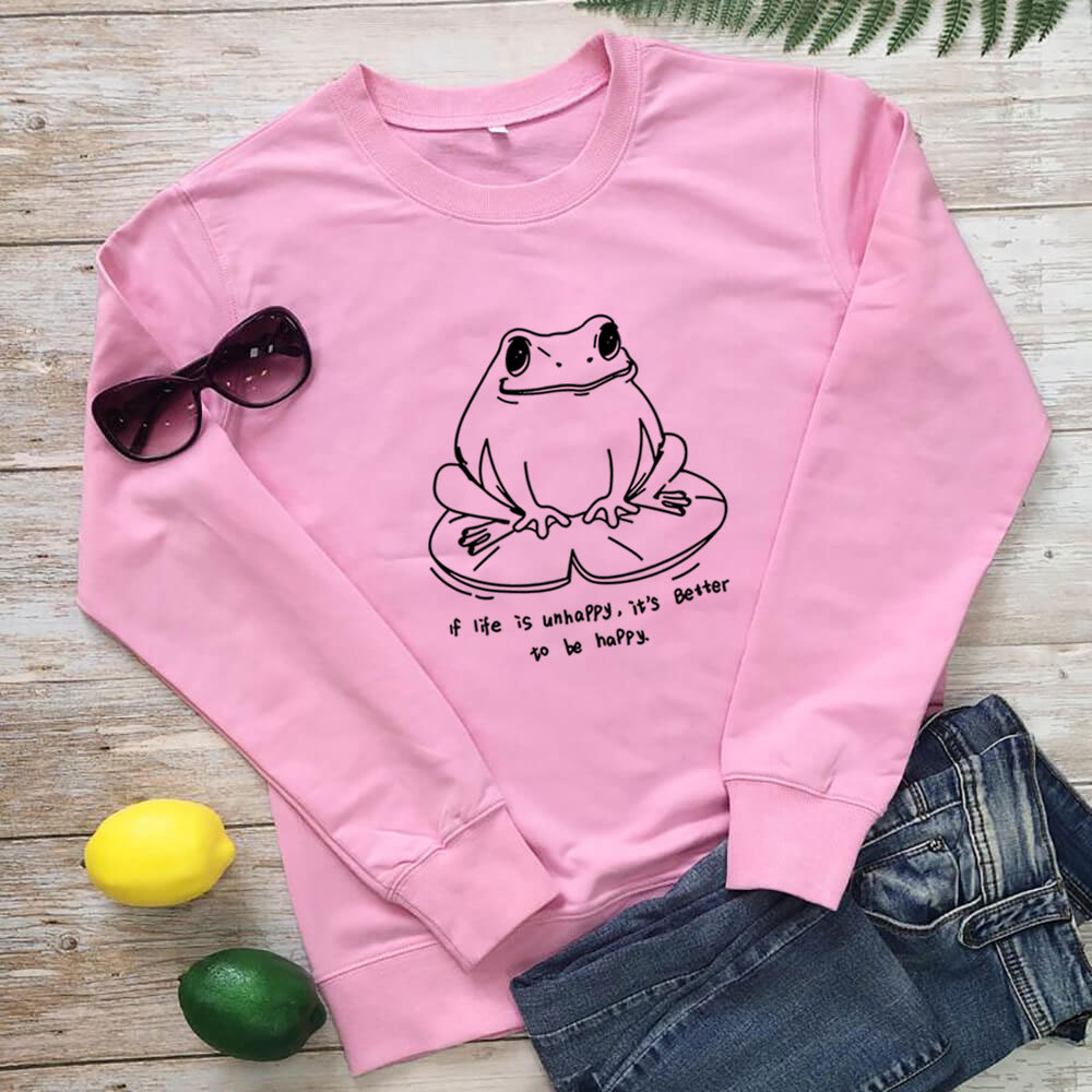 Frog and slogan printed hoodie — image 3