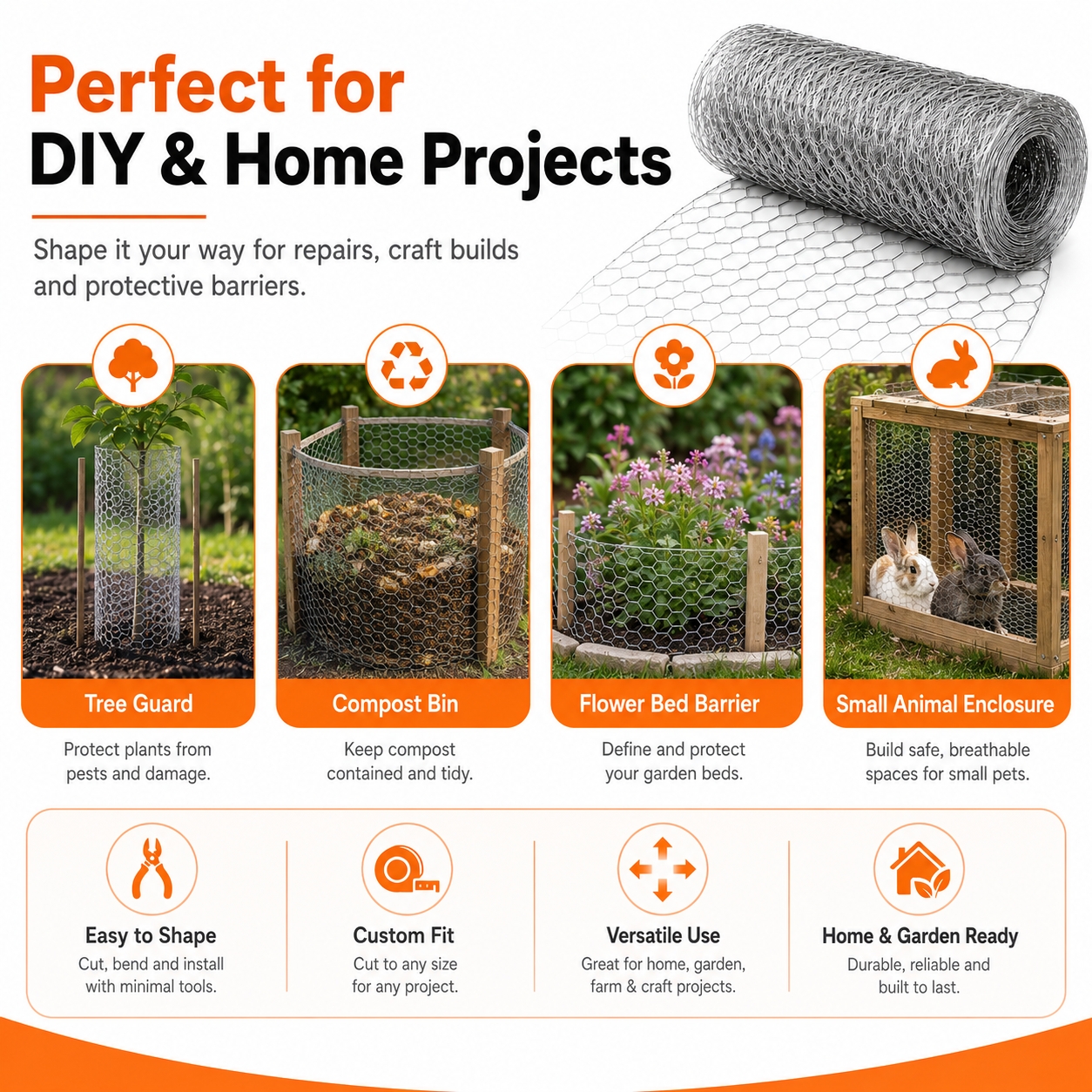 Anti-corrosion Hot-dip Galvanized Wire MeshPremium Chicken Wire Hexagonal Galvanized Mesh, Suitable For Chicken Coops, Rabbit Cages, And Fence Protection — image 7