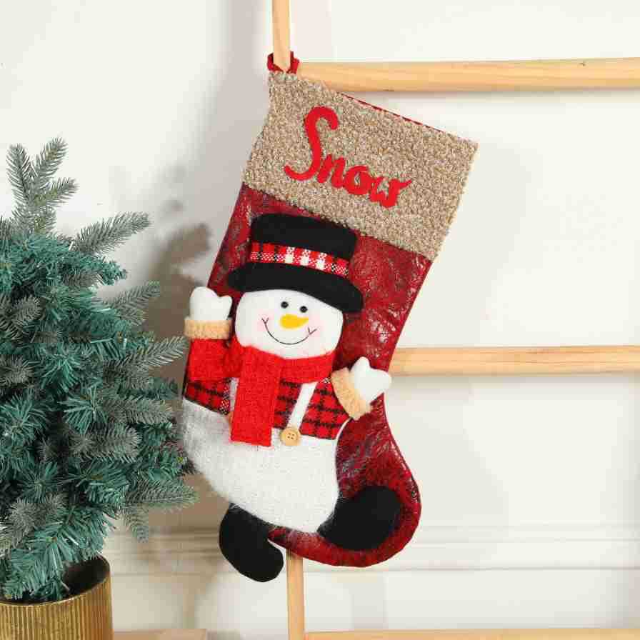 Christmas Socks, Christmas Gift Bag, Christmas Decoration Gift Bag, Christmas Elk Old Man Pendant Gift Bag — image 7