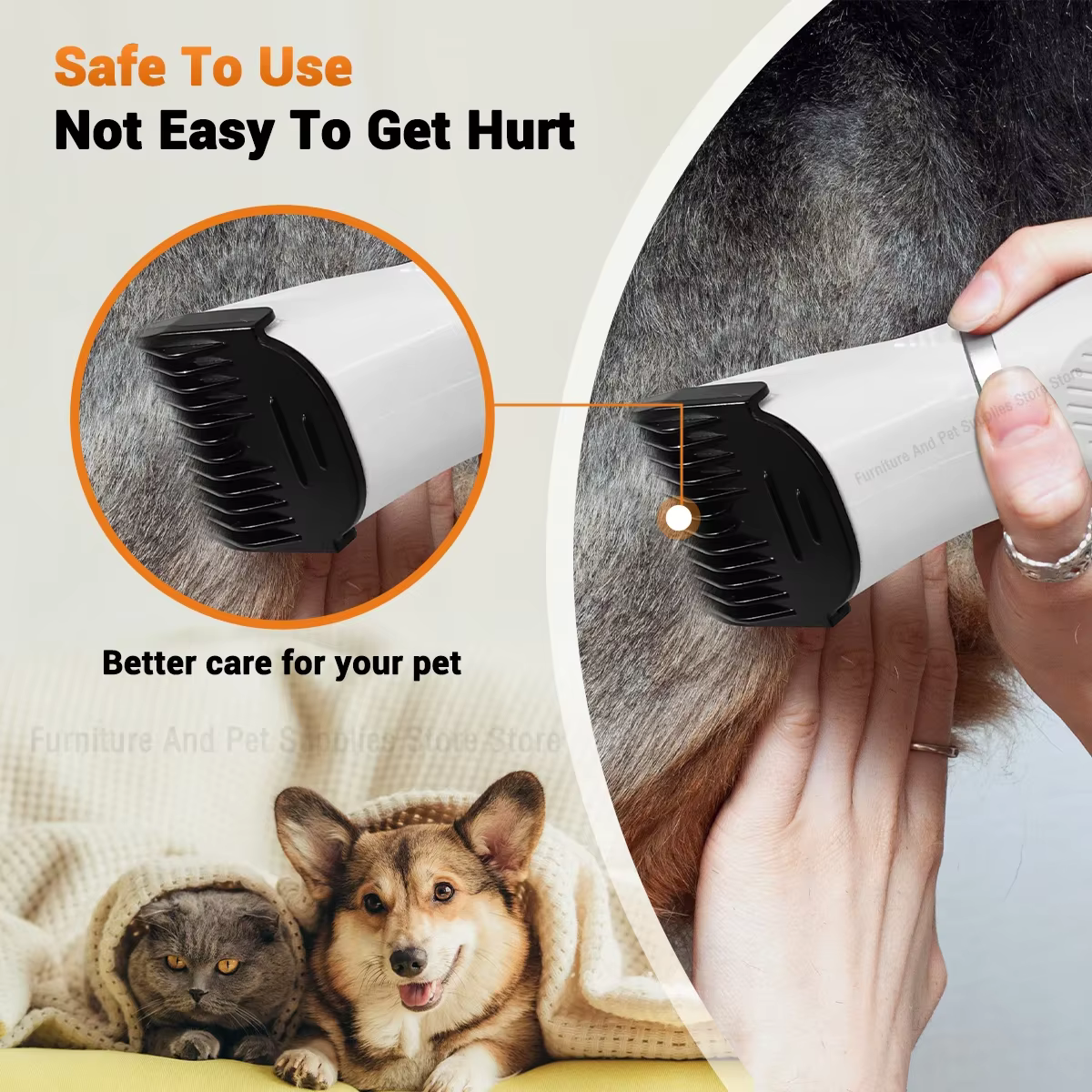 4-In-1 Pet Grooming And Care Set 4Different Blades Pet Hair Shaver Low Noise Pet Clippers Rechargeable Cordless Safe Dog Trimmer — image 4