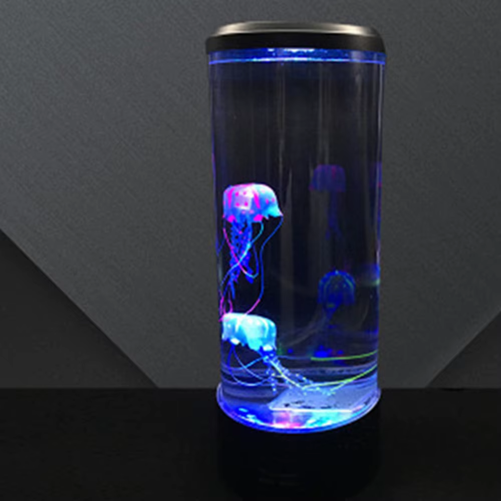 USB Power Jellyfish Mood Desk Bedside Lamp Fantasy Aquarium Hypnotic Color Changing Kids LED Night Light Home Decor — image 1