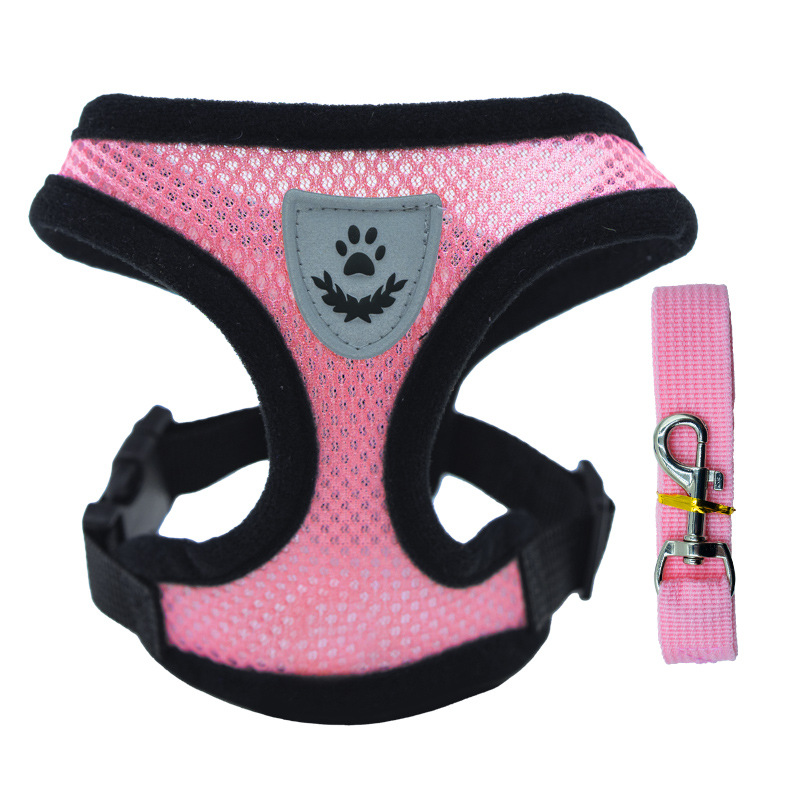 Adjustable pet harness set (small dogs/cats): vest, collar, leash. Fits French Bulldogs, Chihuahuas, etc — image 6