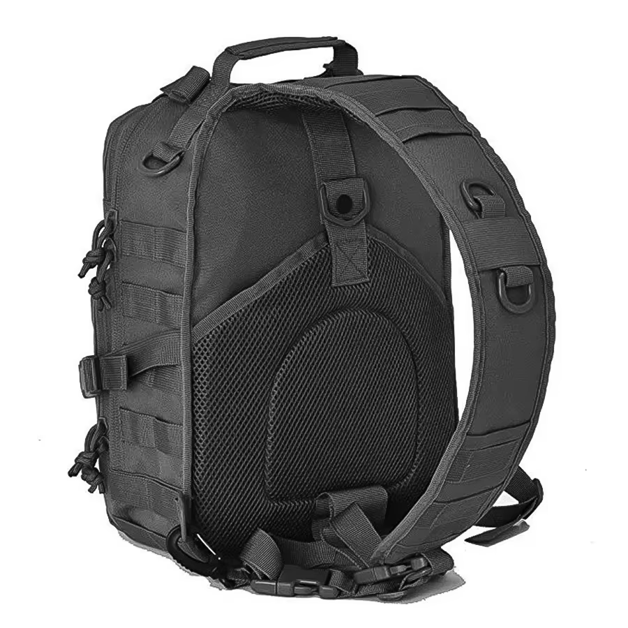 Bolsa de Hombro Único para Entrenamiento Al Aire Libre Gran Tamaño Bolsillo de Pecho Impermeable Tela de Lino Oxford Camuflaje Fotografía Bolsa Cruzada — imagen 3