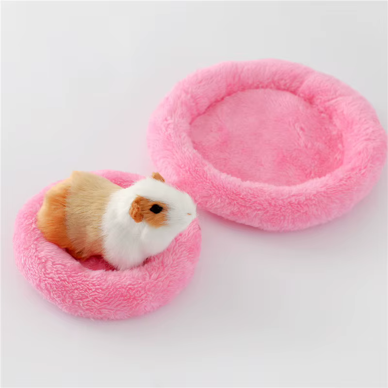 Hamster Bed Pad Pet Nest Plush Soft Warm Cotton Nest Pad Hamster Hedgehog Chinchilla Rabbit Small Pet Sleeping Mat Pet Supplies — image 4